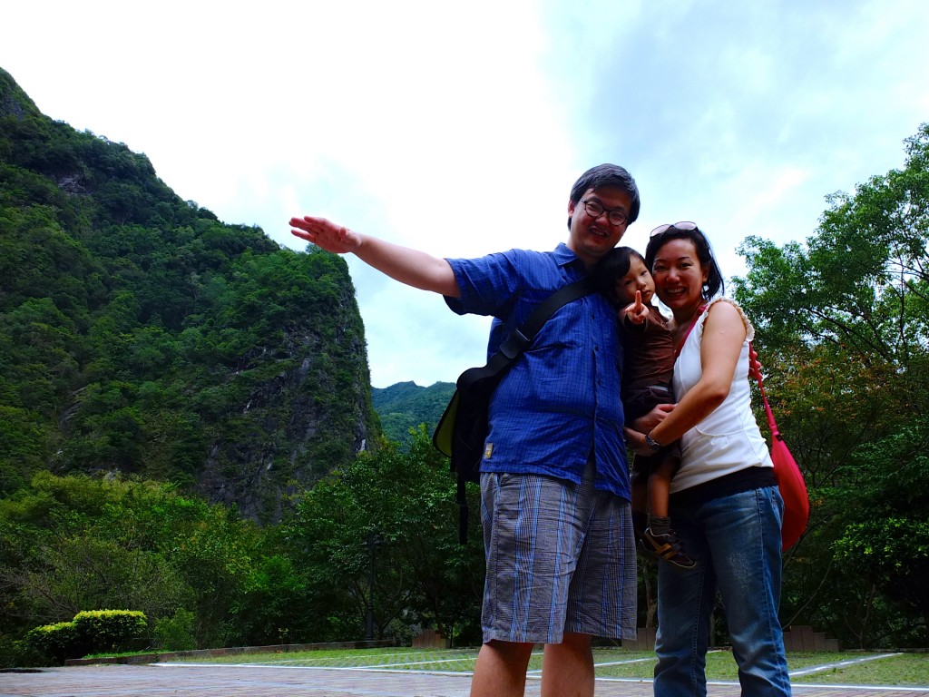 Our corny driver/ guide teaching us how to pose for funny pictures with the mountains