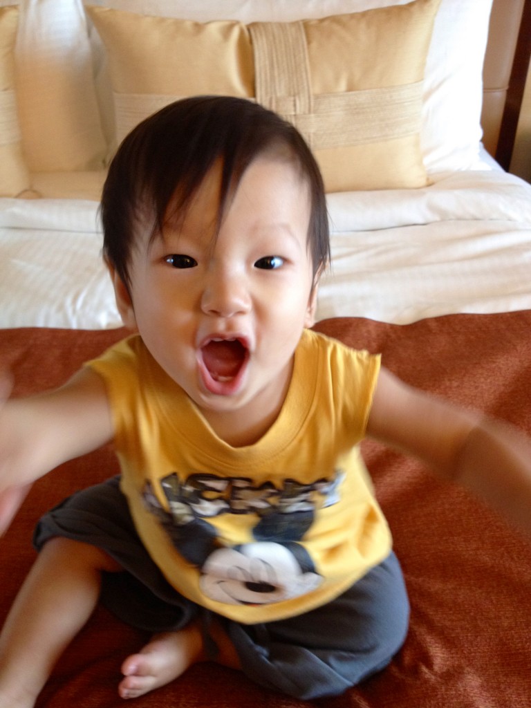 July 2012, just after turning one. Cristan never fails to brighten my day with his exuberance!